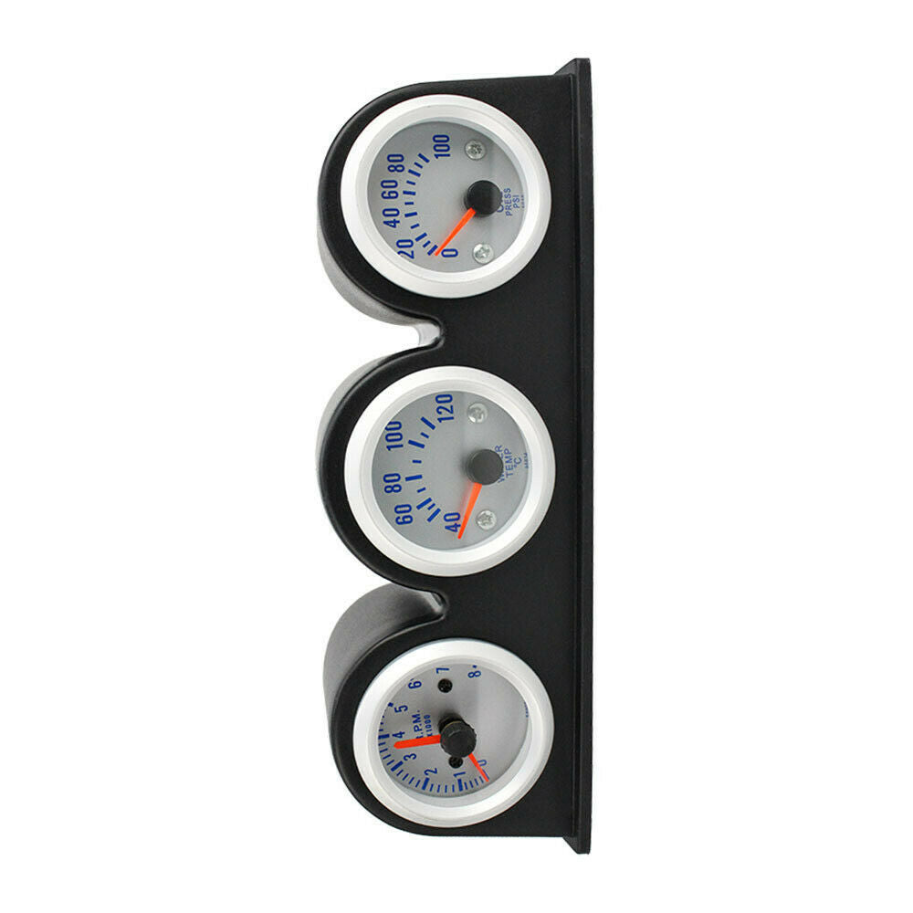 52mm 2" 3 in 1 Kits Car Gauge Tachometer+Water Temperature+Oil Press Gauges