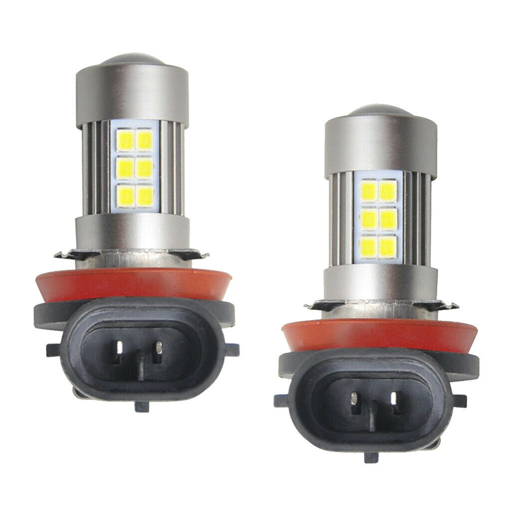 2PCS White H11 H8 27SMD LED Bulbs High Power Super Bright for Fog Lights
