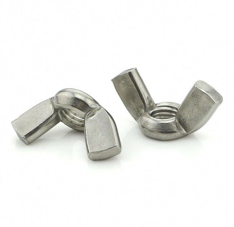 12Pcs Stainless Steel Wing Nut Right Hand Thread M6 x 1 [M_M_S]
