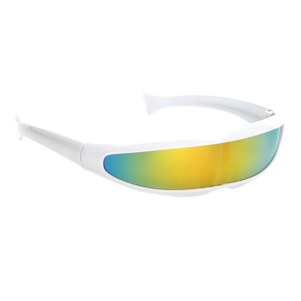 2 Pieces Sunglasses Party Glasses Photo Props Futuristic Narrow