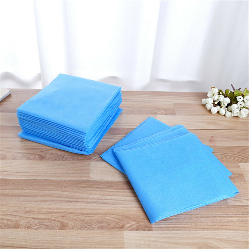 10PCS Disposable One-off Massage Table Cover Blue Bed Sheet Waterproof Oil-proof