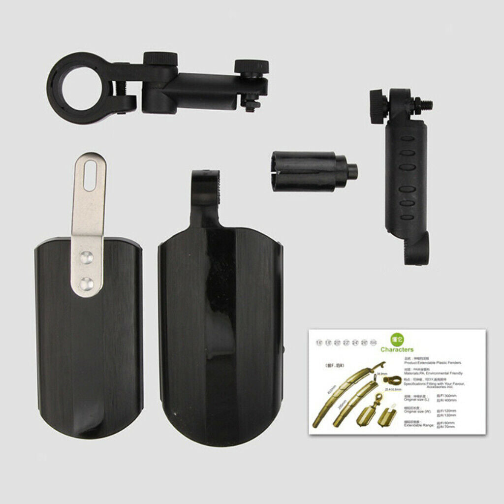 1 Pair Telescopic Mudguard Quick Release Folding Fender Foldable Cycling MTB