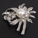 Fashion Rhinestone Floral Brooch Pin Scarf Buckle Wedding Bridal Jewelry