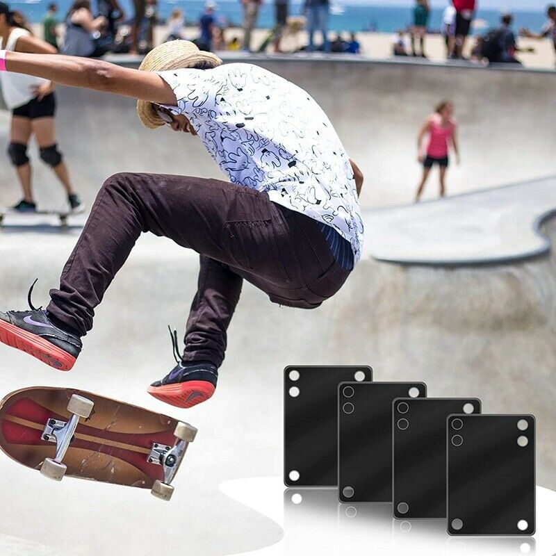 8Pcs Skateboard Risers Pads Longboard Riser Shock Pads Soft Rubber Pads 3mm/J8S7