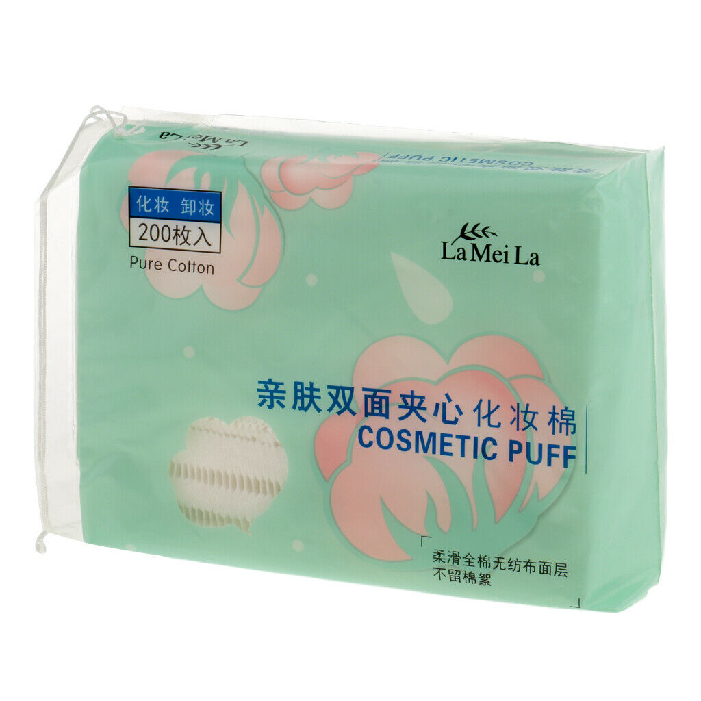 200PCS Soft Makeup Remover Pure Cotton Pads Cosmetic Puff Face Nail Cleaning