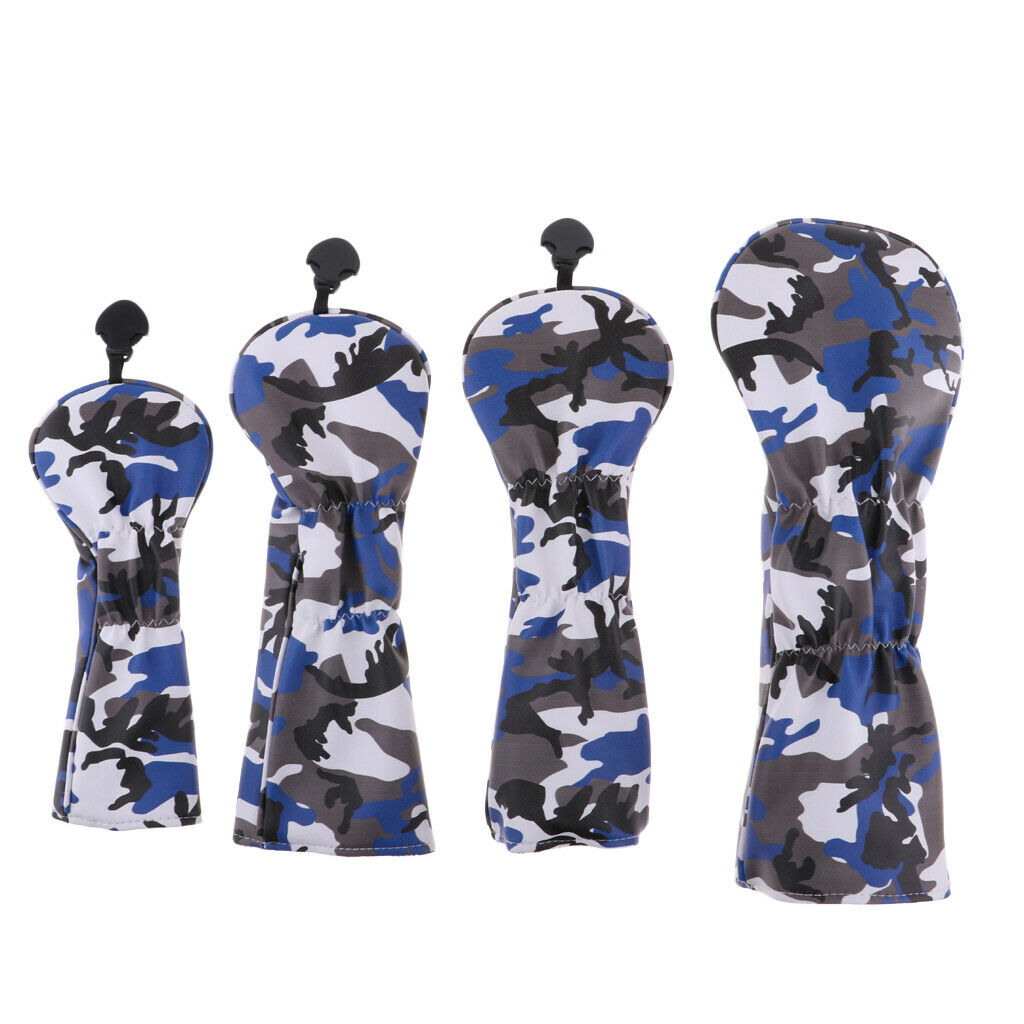 Waterproof Driver Woods Head Cover Protector Club Cover with Interchangeable No.