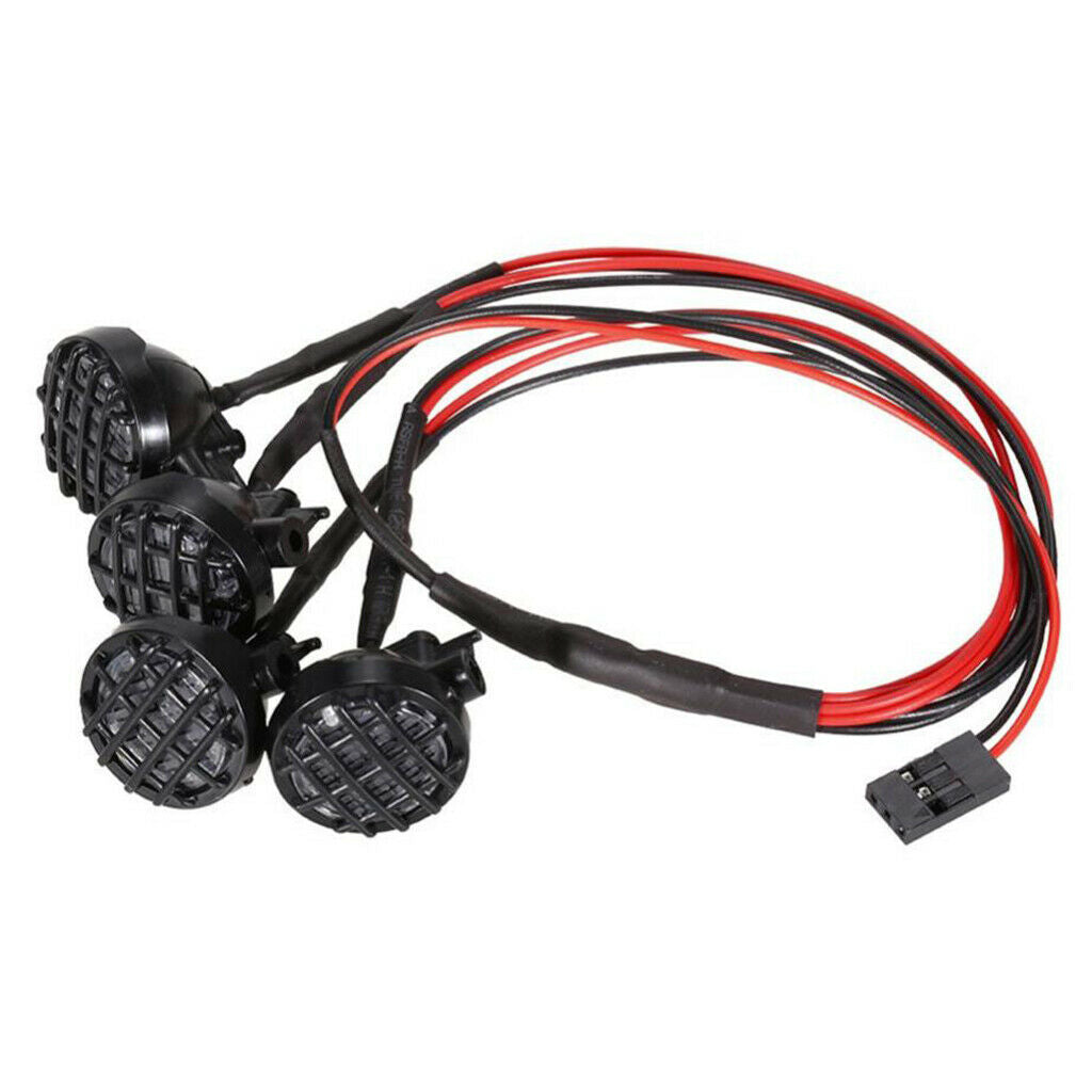 4 Pieces Multifunctional LED Lamp for 1:10 1: 8 Rc Caterpillars  Axial Scx10