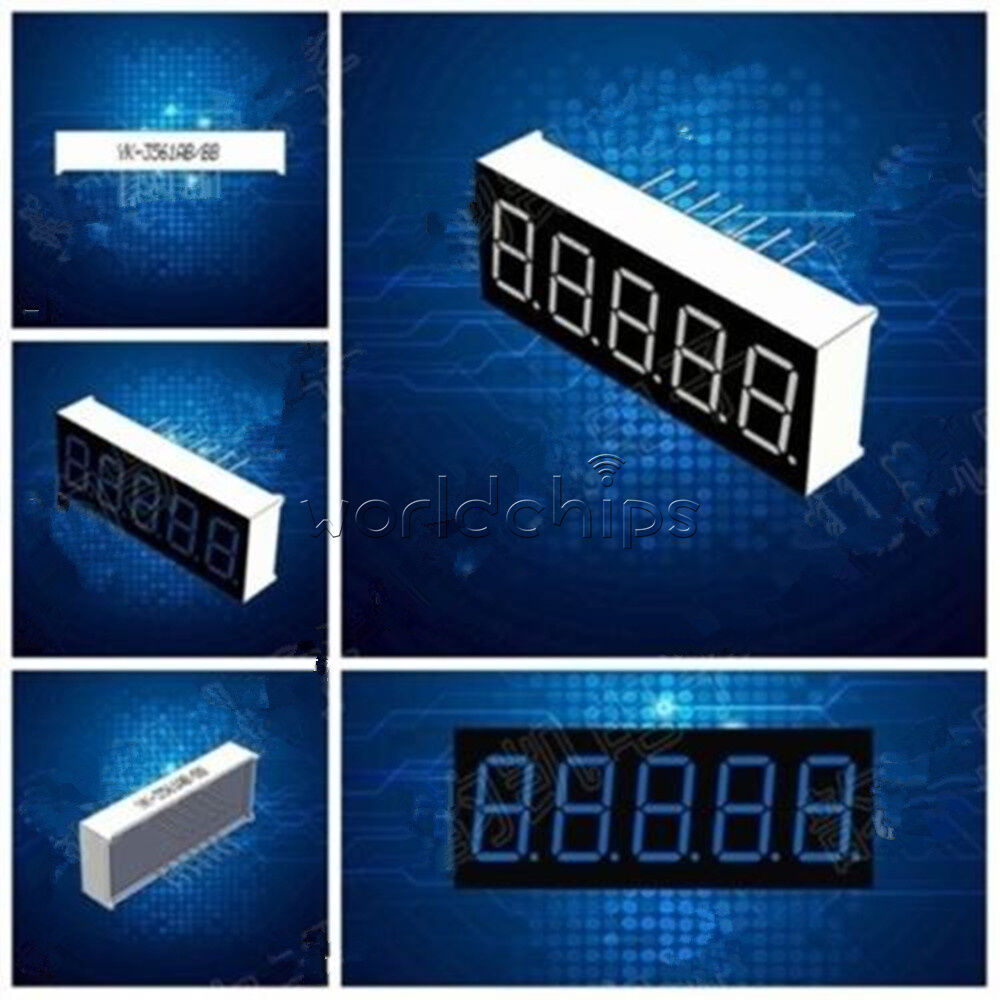 Blue 0.36 inch 5 Digital Led Display 7 Seg Segment Common Cathode Module