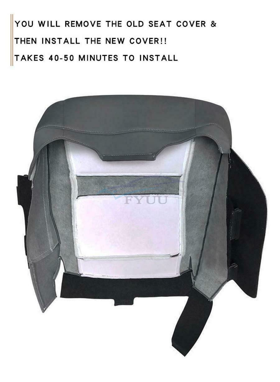 1×Dark Grey Wearproof Front Left Driver Seat Cover For 06-09 Dodge Ram 2500 3500
