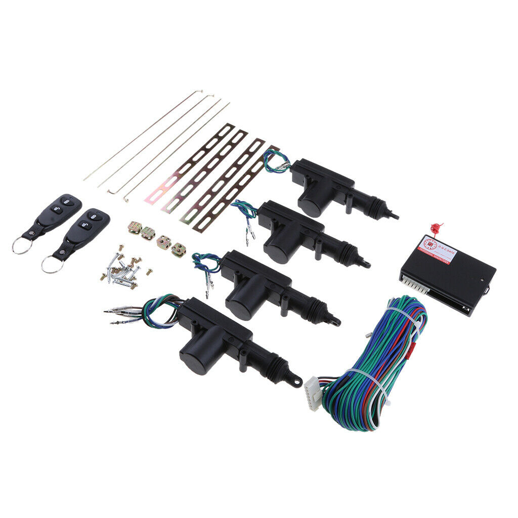 4 Door Electric Lock Conversion Kit with 2 Remote Control