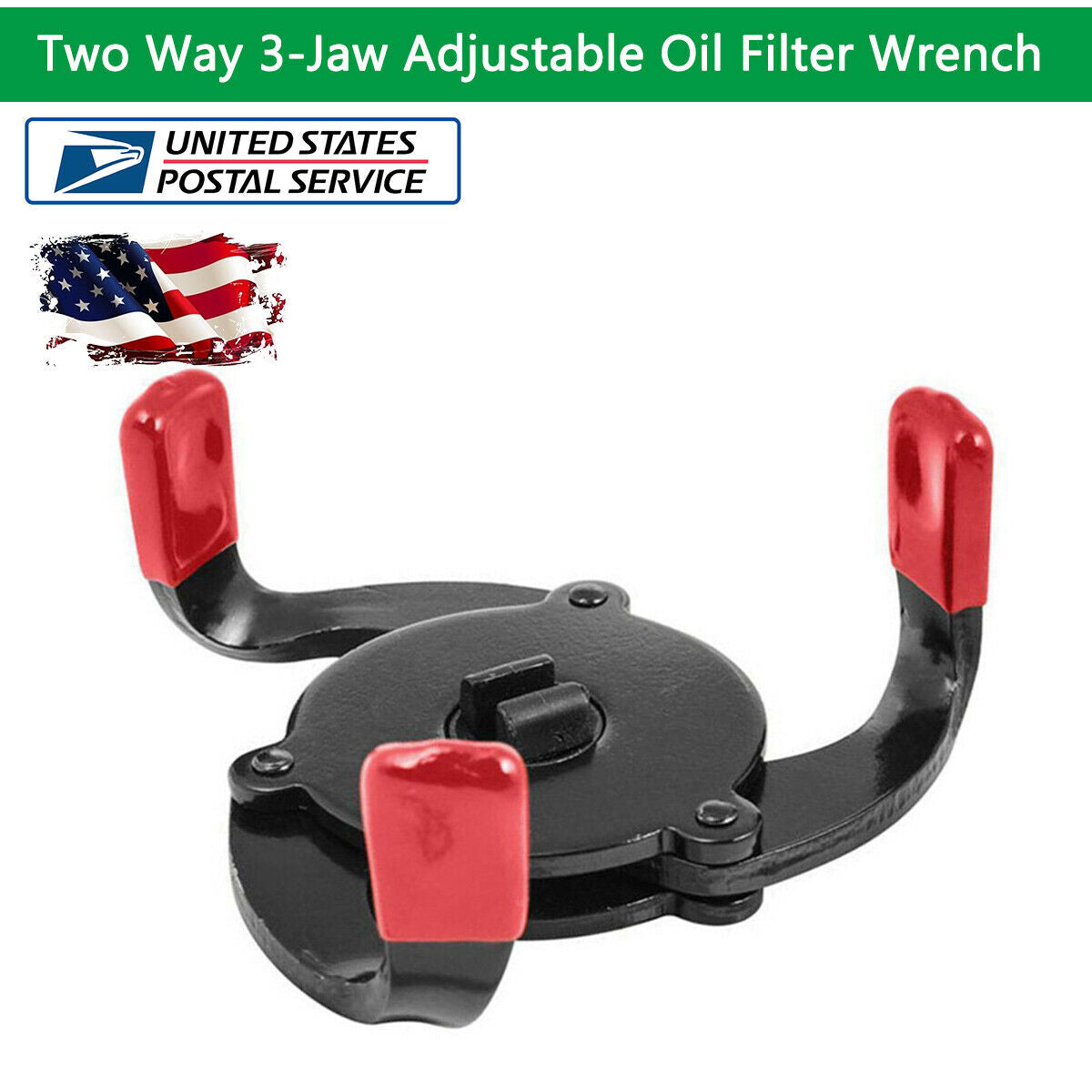 3 Jaw Oil Filter Wrench 55-100mm Range Remover Socket Adjustable Universal