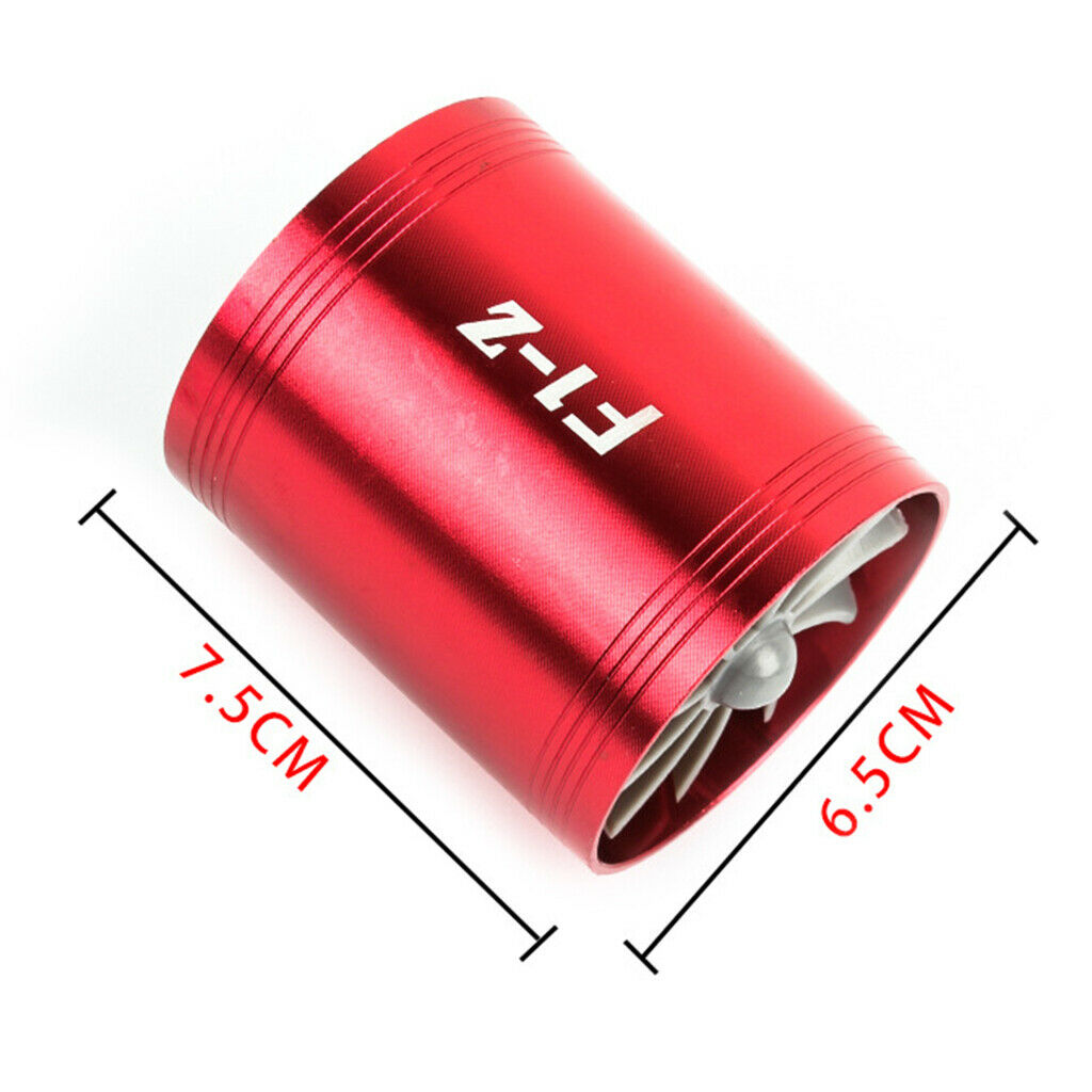 Turbocharger Dual Fan Super Charger Gas Saver Turbo Easy installation Red