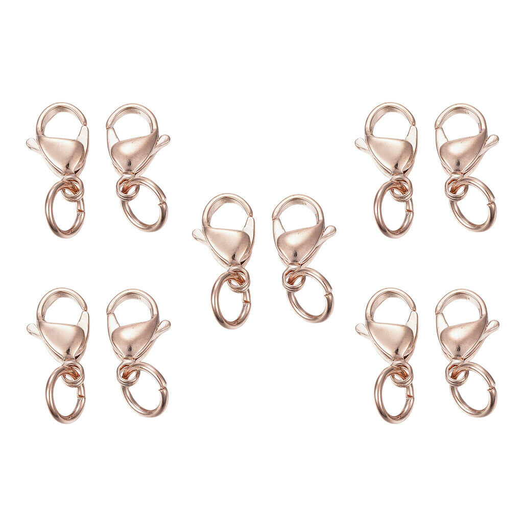 10x Stainless Steel Lobster Clasps Keychain Snap Hook for Jewelry Making