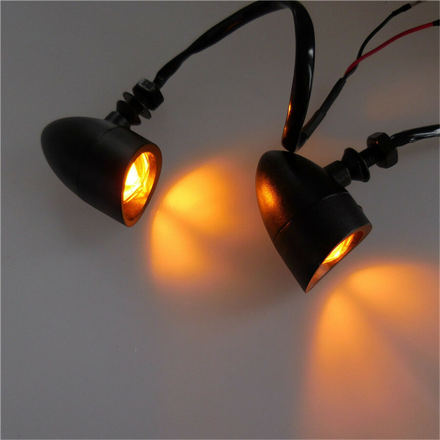 Bullet Motorcycle Turn Signal Light  Cafe Racer Chopper Bobber Bike Indicator