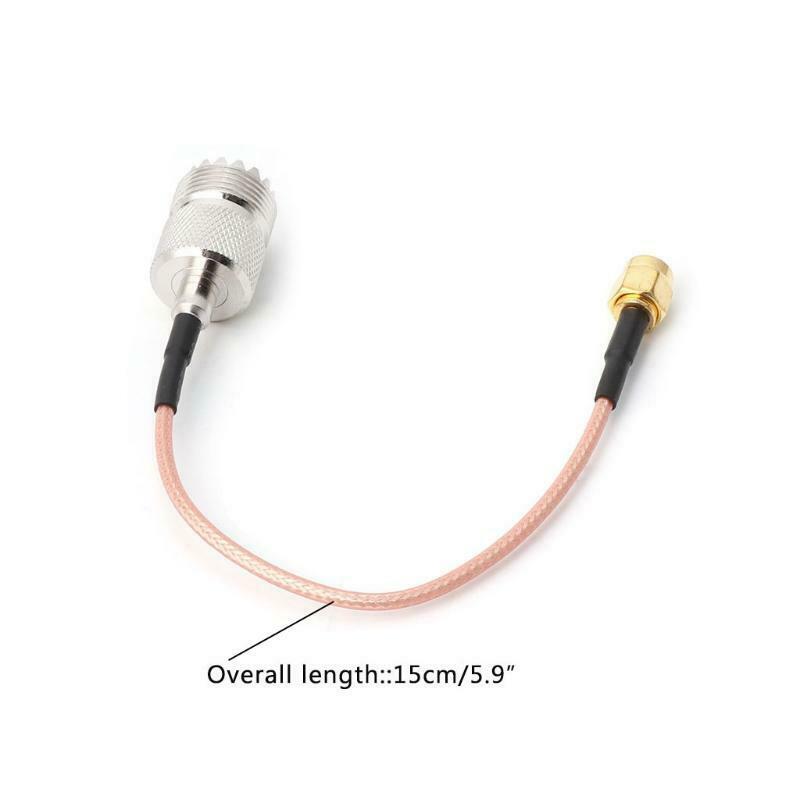 RG316 Cable Jumper Pigtail UHF SO239 Female PL259 to SMA Male Plug Crimp Adapter