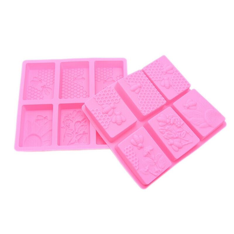 Honey Bee Honeycomb Silicone Soap Mold DIY Handmade Square Soap Mould DIY.l8