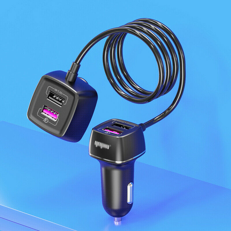 One for four Car Front and Rear QC3.0 Fast Charging Charger 4USB Port 5V 2.4A