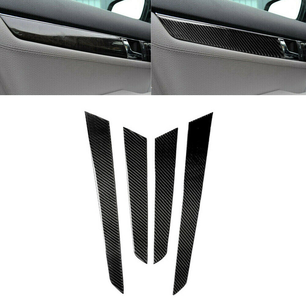 For 2007-2013 Mercedes Benz C Class W204 Carbon Fiber Interior Door Panel Cover