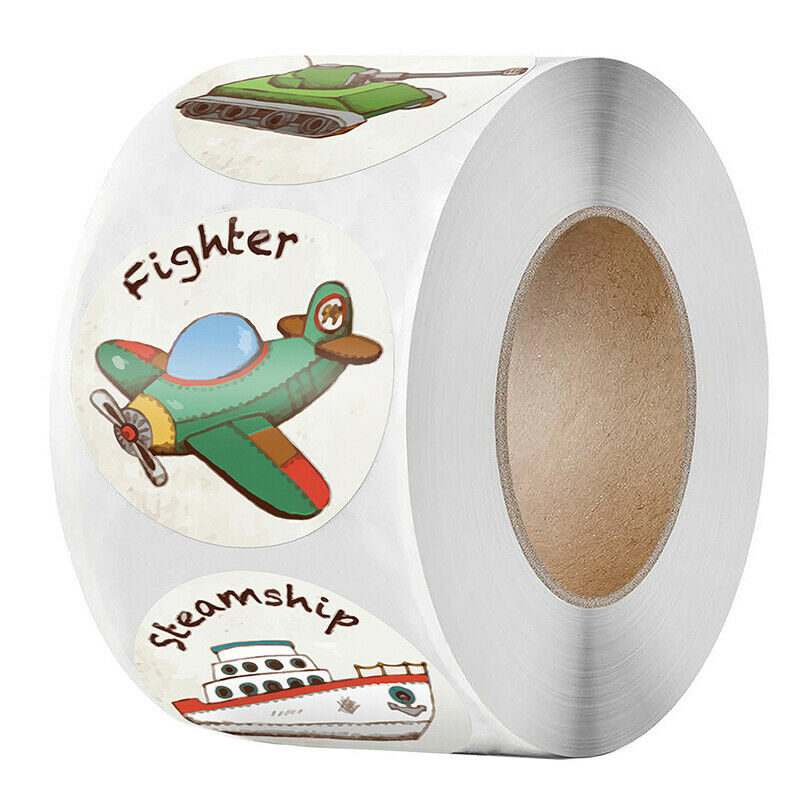 500pcs/roll plane kid Stickers Scrapbooking For Package Seal Lab.l8