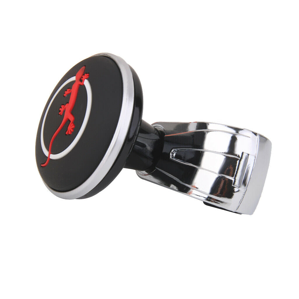 Rubber Power Knob Steering Wheel Grip Spinner Black Hand Aid Car