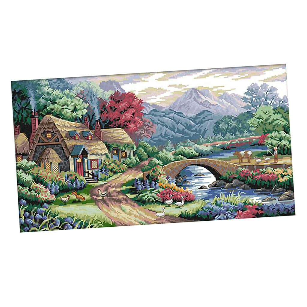 Cross Stitch Stamped Kits Pre-Printed Cross-Stitching Starter Pattern for