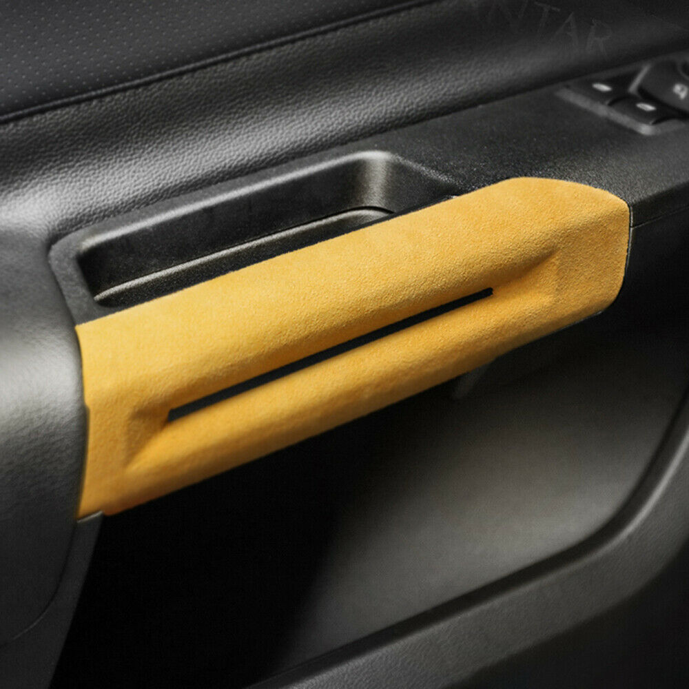 Car Interior Door Handle Cover Trim Assembly For Ford Mustang 15+ Yellow 1Pair