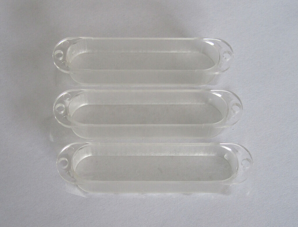 Clear ST Strat Closed Single Coil Pickup Cover Transparent Sealed Pickup Covers