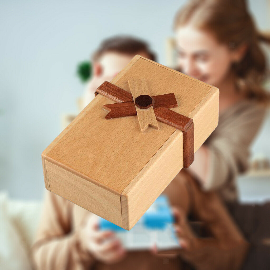 Wooden Puzzle Box Decryption Hard Brain Teaser Jewelery Money Box Gift