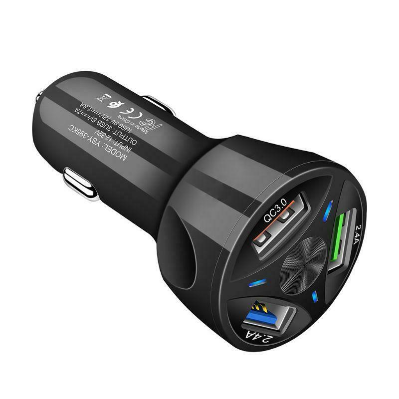 12V Car Cigarette Lighter Charger Auto USB QC 3.0 Quick Charge 3 USB Splitter