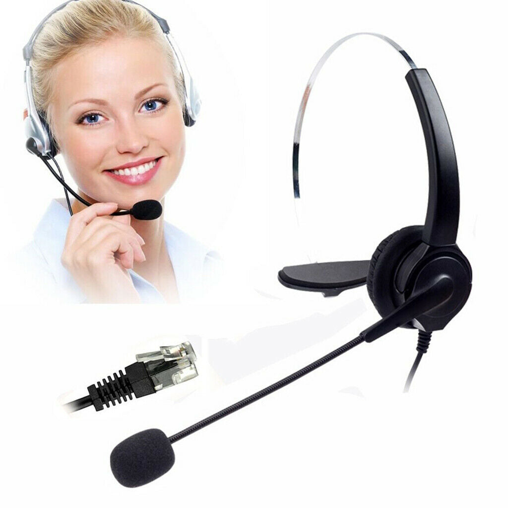 VH530 Office Insurance Call Center Headset With Mic Noise-Canceling RJ9 Plug