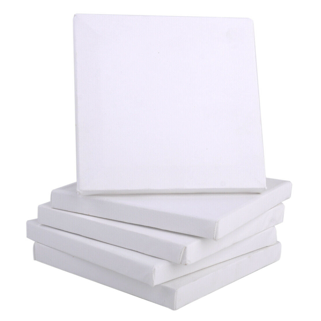 5pcs Square Stretched Blank Canvas Art Board Acrylic Oil Paint Craft 15x15cm An