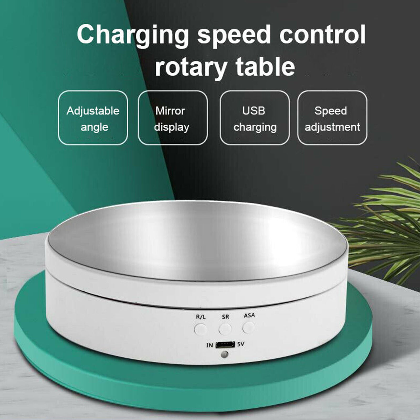 360 Degree Electric Rotating Turntable Display Stand For Photography Video US