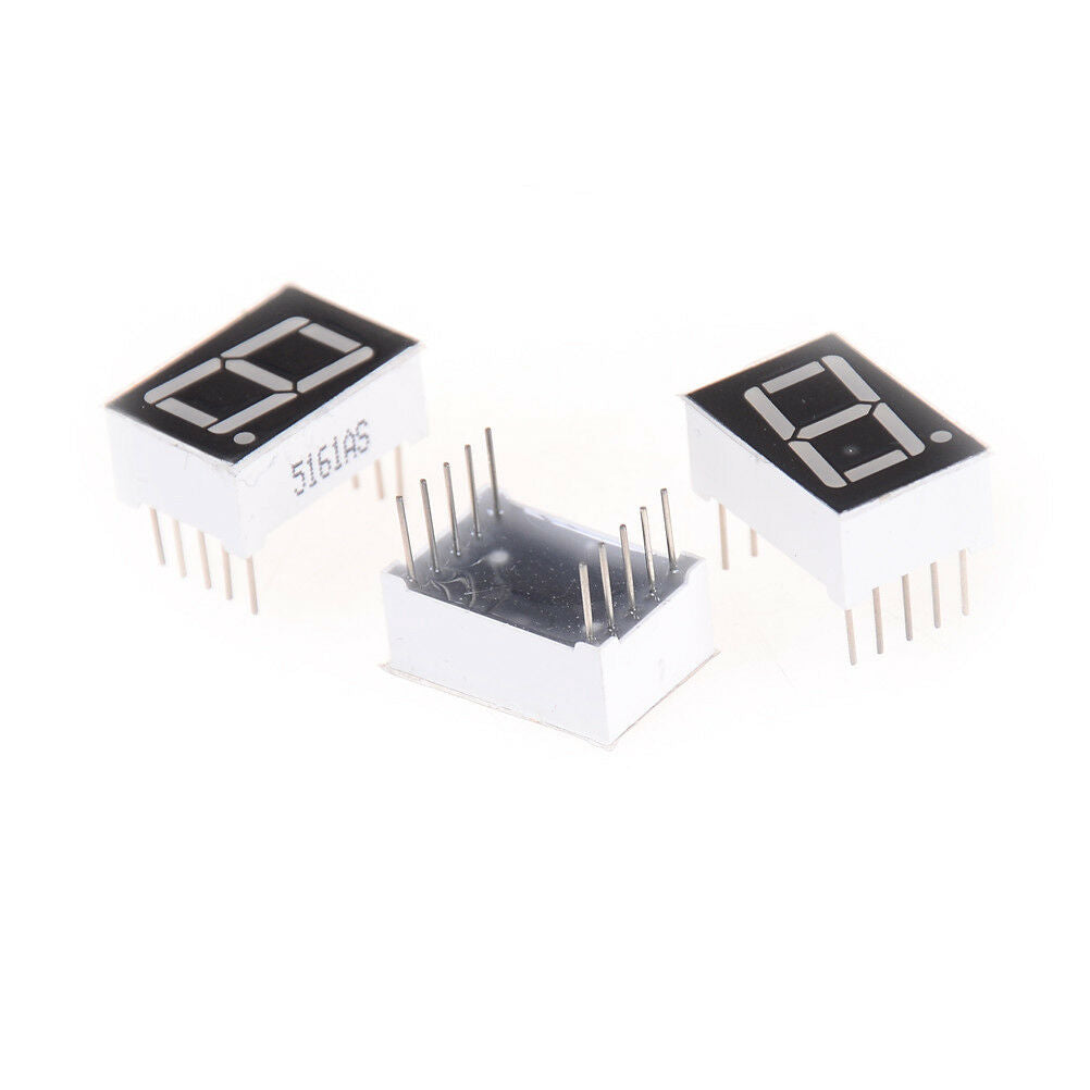 5 Pcs 10 Pin 1 Bit 7 Segment 0.56'' Red LED Display Digital Tube Common Cat WF