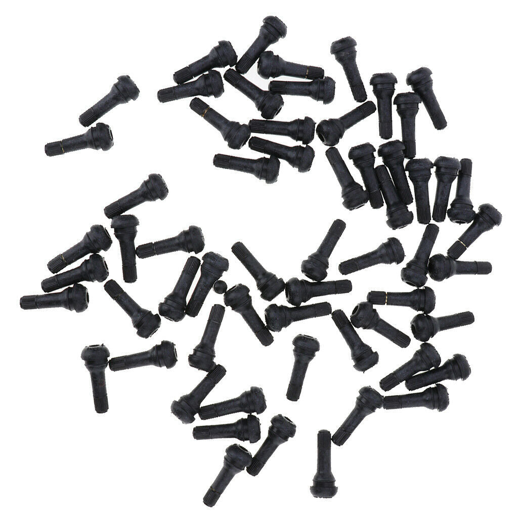 100x TR413 Tubeless Tire Valve Stems Stubby for ATV Lawn Mower Boat Trailer