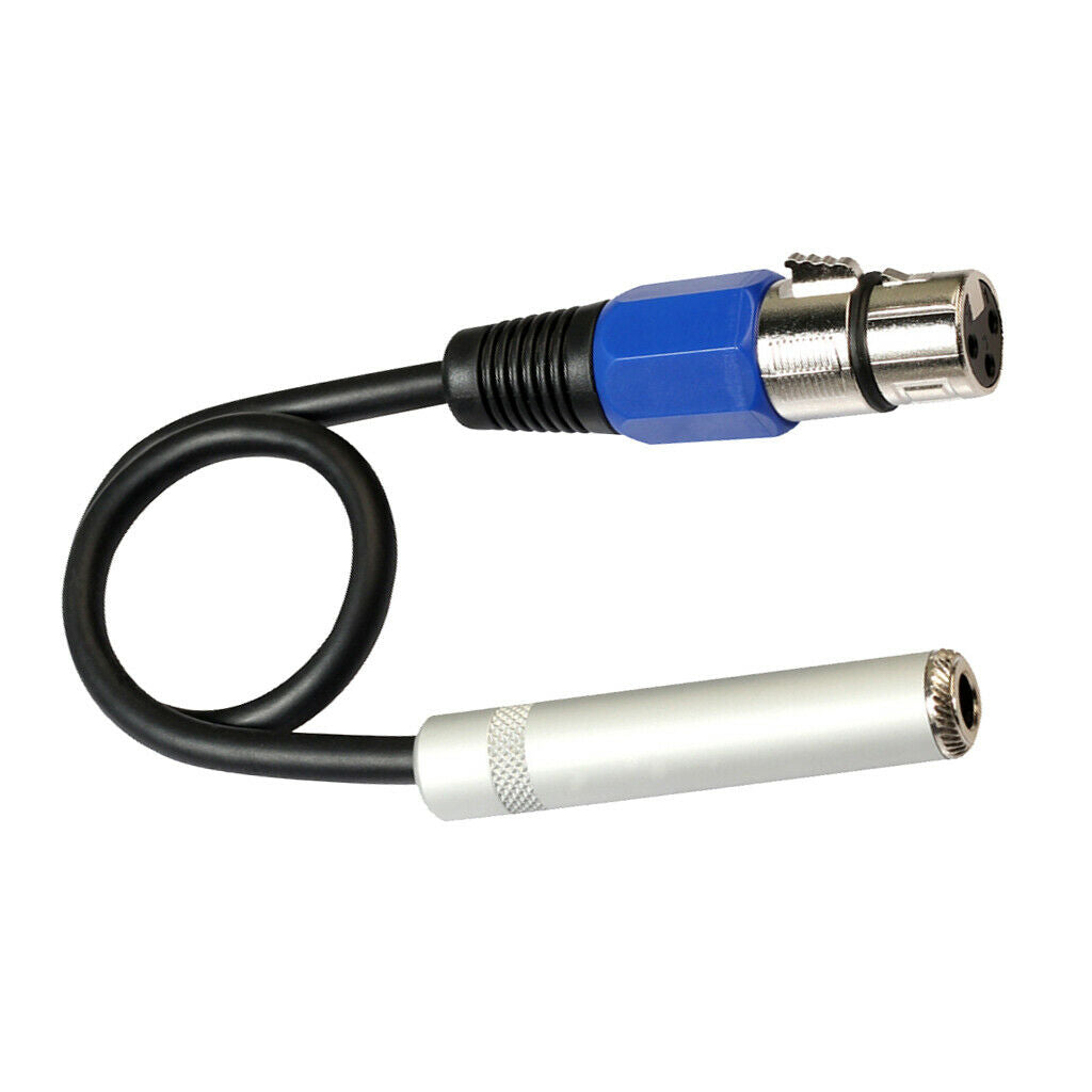 Balanced 3-Pin XLR Female to 6.35mm Female   Stereo Audio Cable, Mic Adapter
