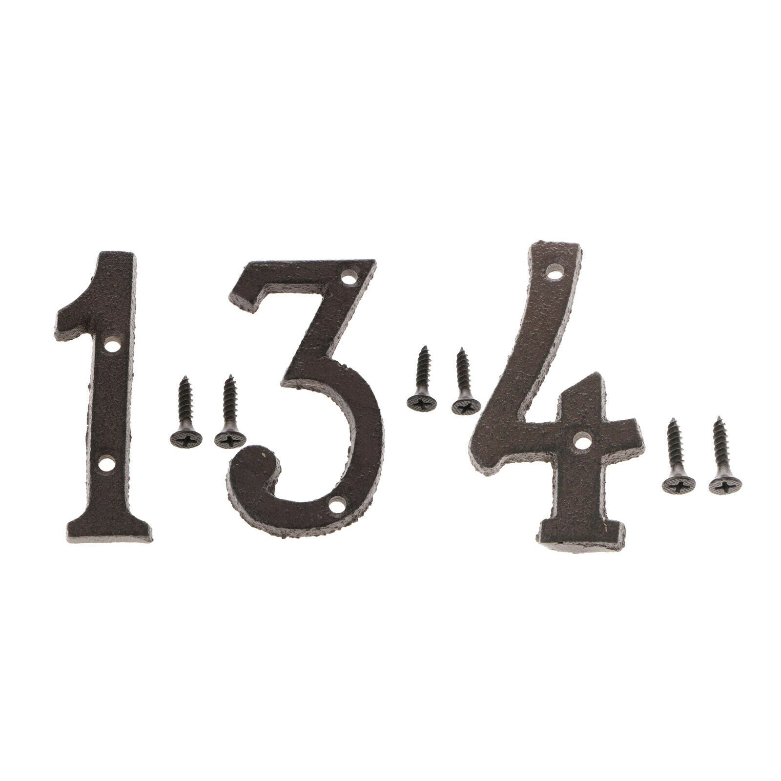 3Pieces Doorplate House Number Sign DIY Crafts 1 3 4 for House Door Ornament