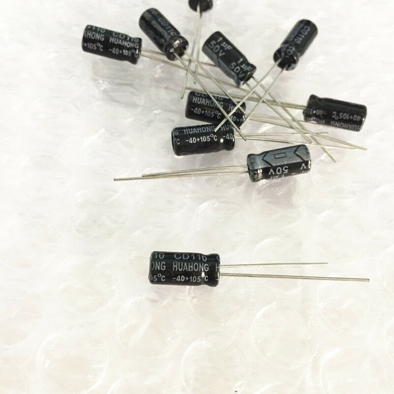50pcs 1UF 50V 4X7mm Aluminum Electrolytic Capacitor 4*7mm