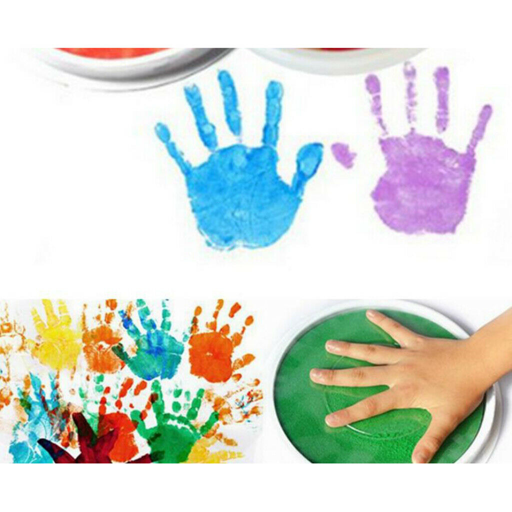 6 Colors Large 15cm Ink Pad Stamps for Children Party Finger Painting Toys