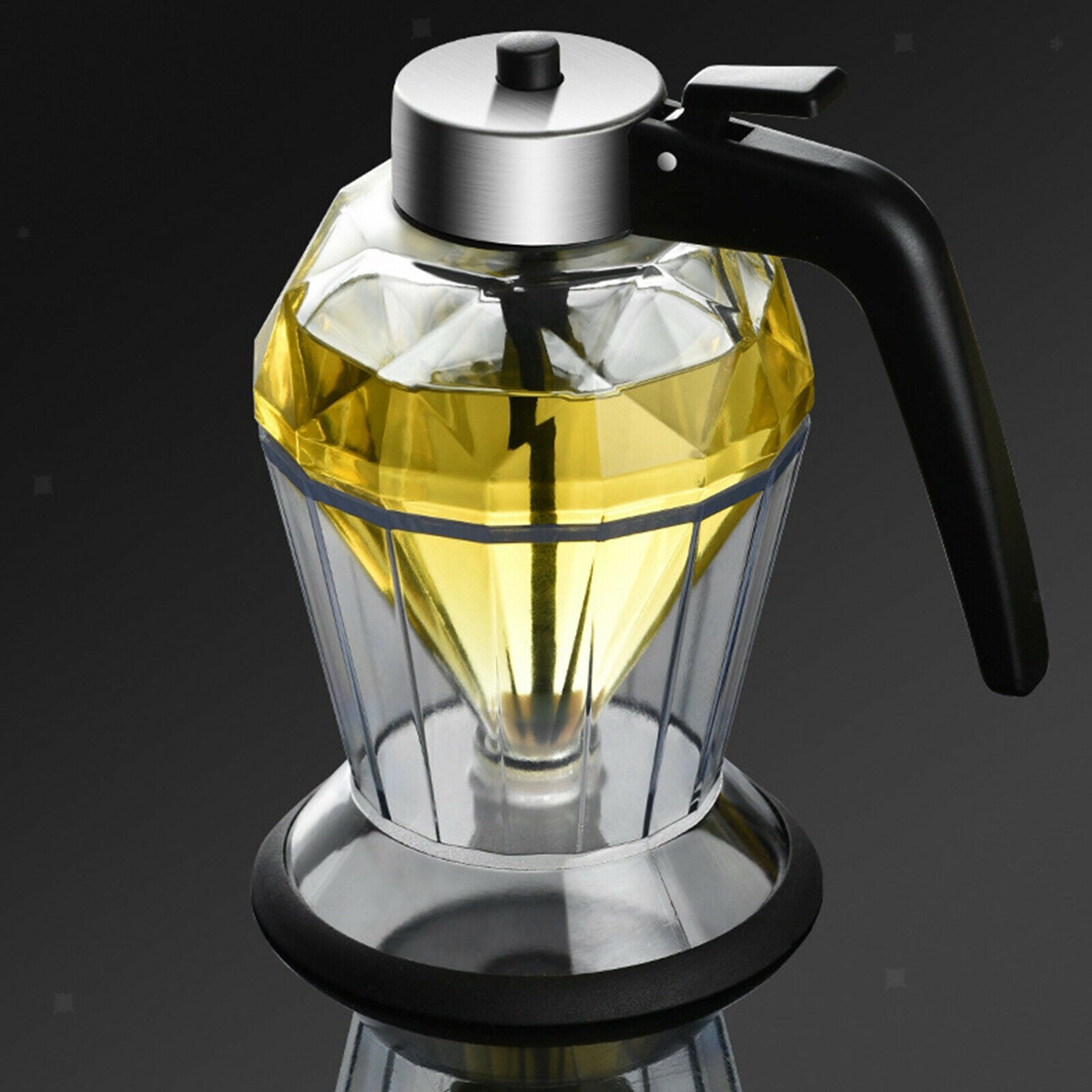 Diamond Olive Oil Bottle Dustproof Vinegar Oil Bottle Press Multi-Purposes