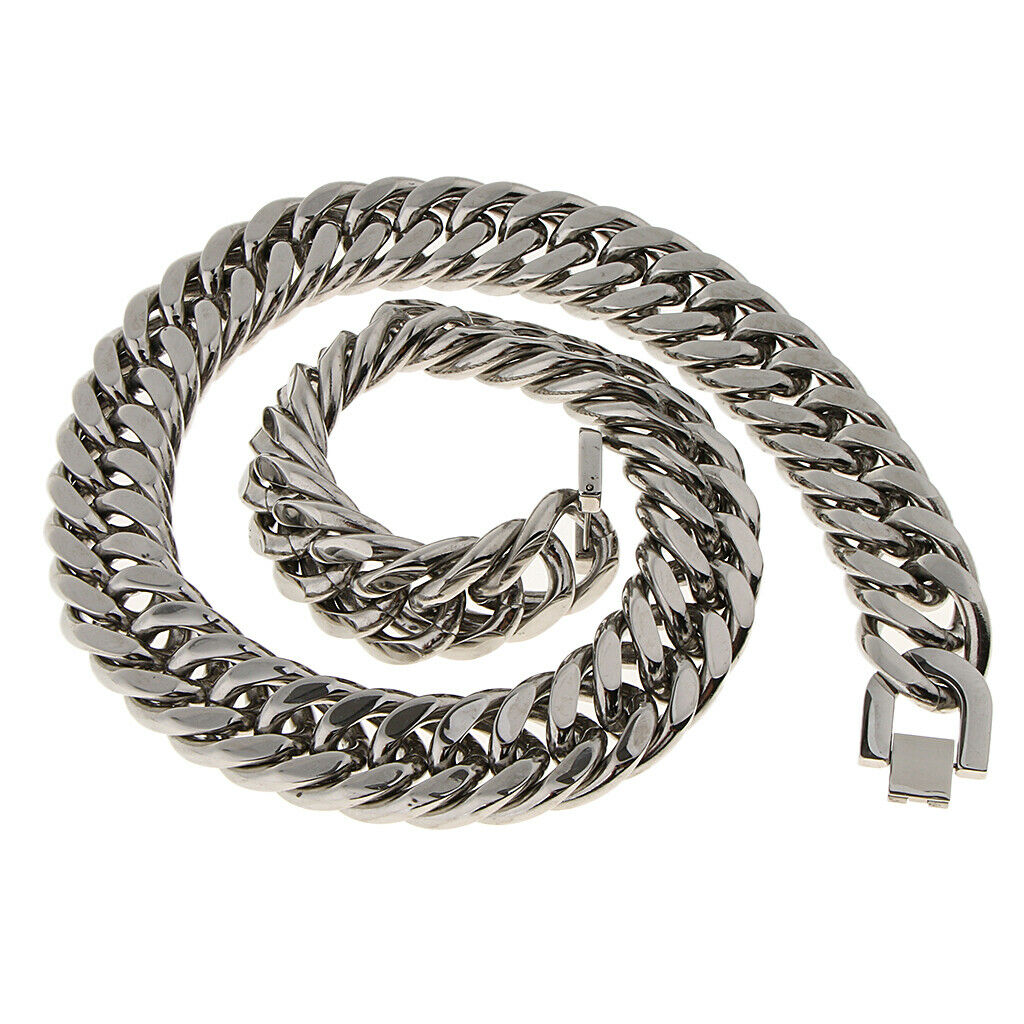 Cuban Chain Necklace Curb Chain Unisex Stainless Steel Necklace Link Chain