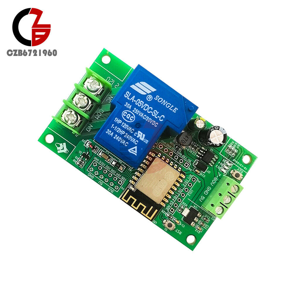 ESP8266 5V 7- 80V 30A WIFI 1/2 Channels Relay Module ESP-12F Development Board