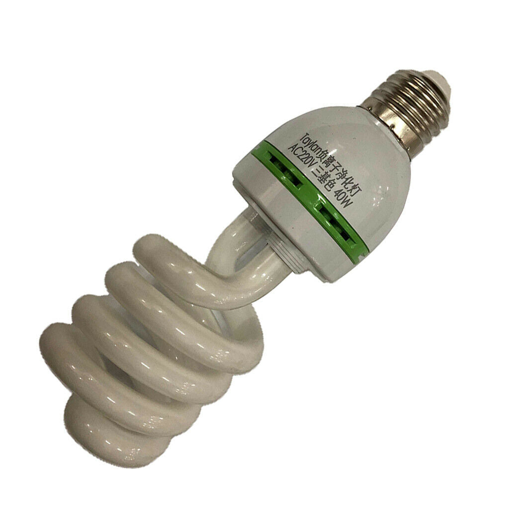 E27 40W Bulb Air Purifier Lamp Spiral Light Bulb Fresh Breath for Bedroom