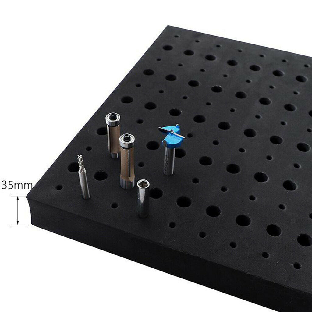 Foam Router Bit Storage Tray Holder 11x13'' 110 Bits 60x 1/4" & 50x 1/2"