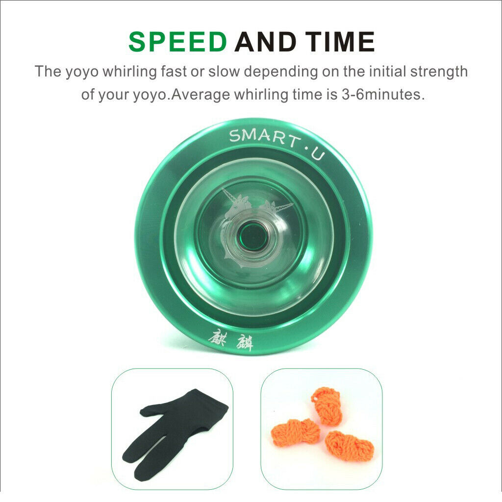New Professional YoYo Ball Bearing String Trick Alloy Kids Toys Green Outdoor