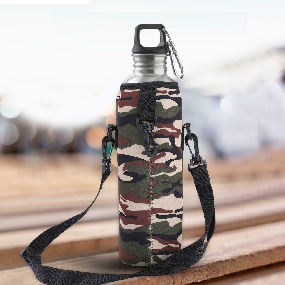 1L Water Bottle Carrier Thermal Insulated Cover Bag Holder Strap Pouch Washable