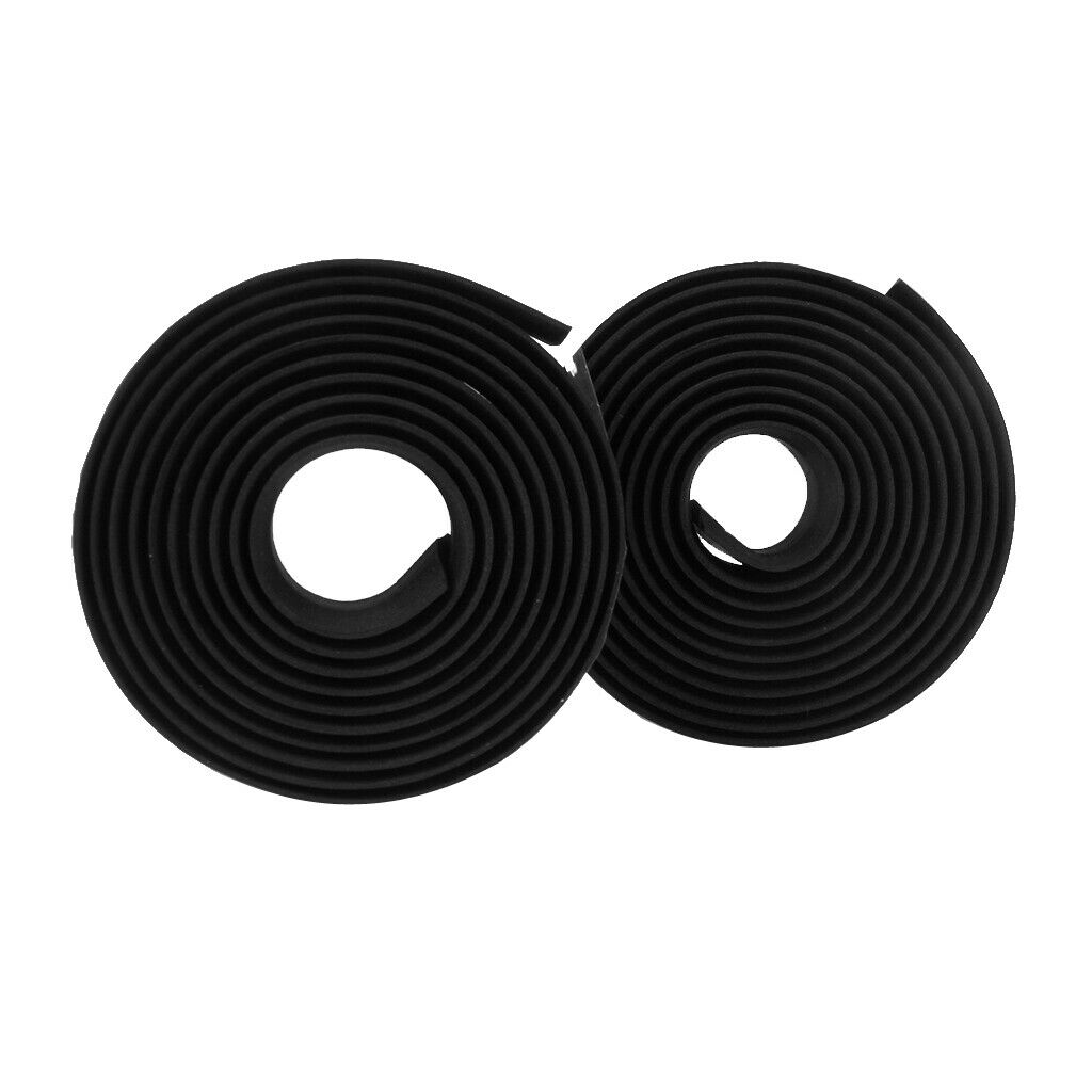 2pcs MTB Road Bike  Handlebar Tape Wrap +2 Bar Plug Black