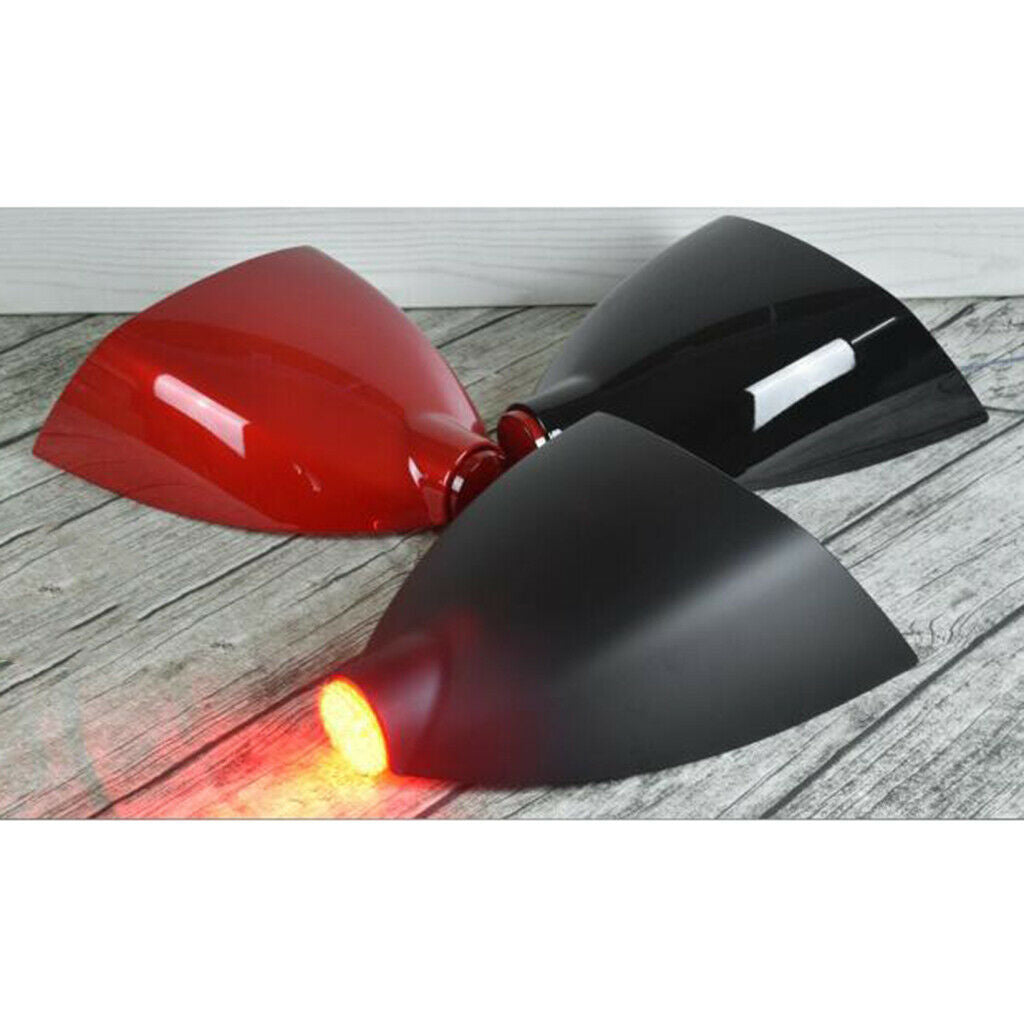 Motorcycle Rear Seat Cowl Cover Fairing LED Light For Retro
