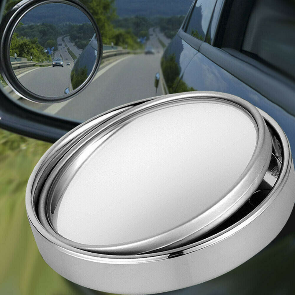 2PCS Universal Car mirror Wide Angle Round Convex Blind Rear View Spot Mirror ~~