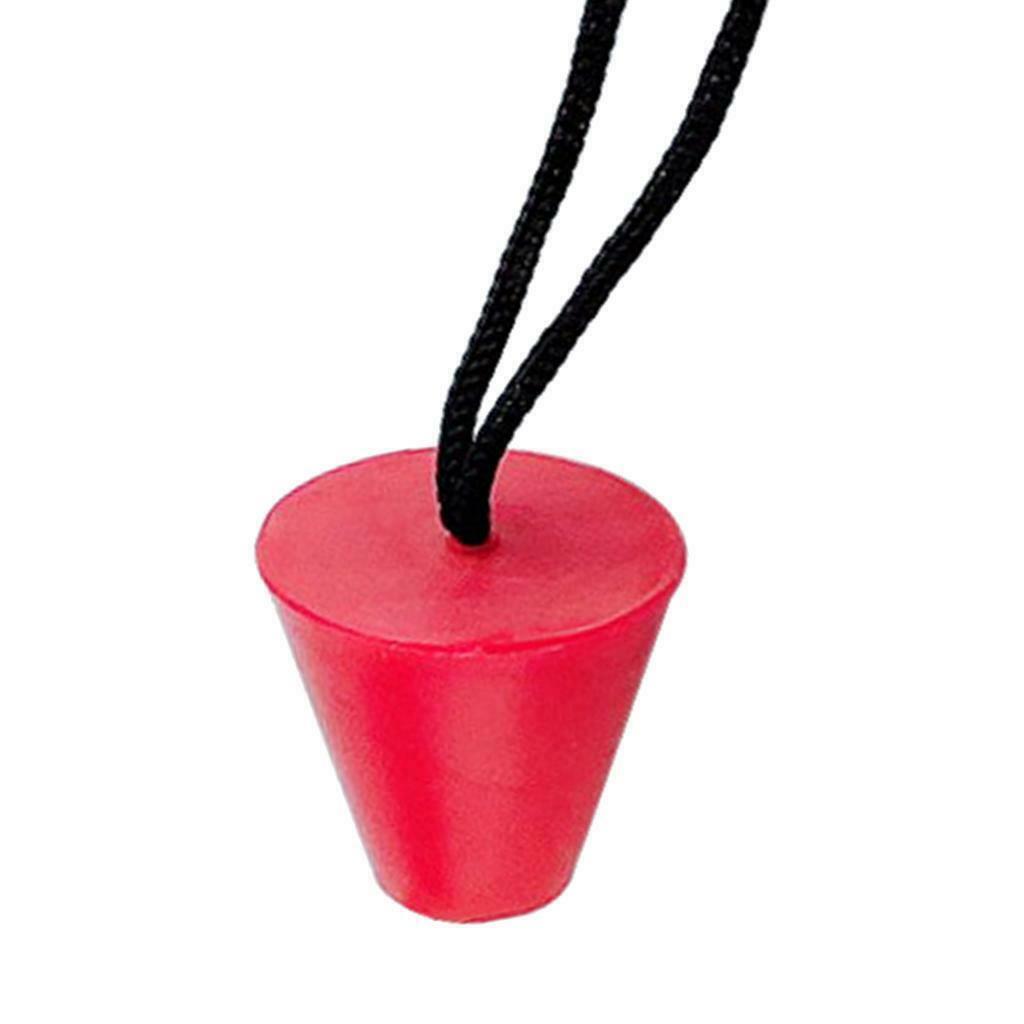 4Pcs Rubber Kayak Canoe Boat Scupper Plugs Drain Holes Stopper with Rope