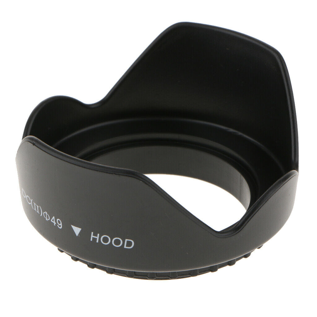 49mm Reversible Tulip Flower Crown Petal Shaped Lens Hood Provides Protection